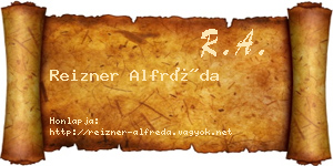 Reizner Alfréda névjegykártya